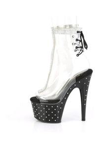 Pleaser STARDUST-1018C-2RS Exotic Ankle Boot in Clear Vinyl