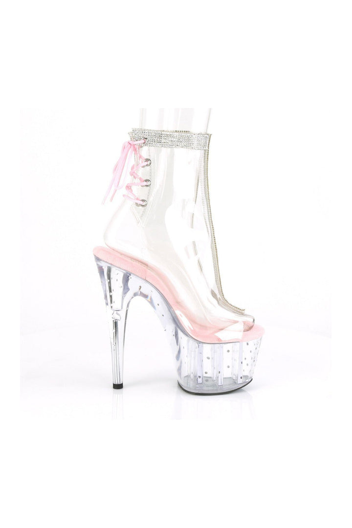 STARDUST-1018C-2RS Exotic Ankle Boot | Clear Vinyl-Ankle Boots-Pleaser-SEXYSHOES.COM