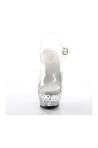 Pleaser STARDUST-608 Platform Sandal in Clear Vinyl