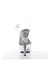 Pleaser STARDUST-608 Platform Sandal in Clear Vinyl