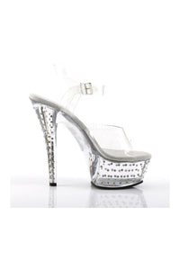 Pleaser STARDUST-608 Platform Sandal in Clear Vinyl