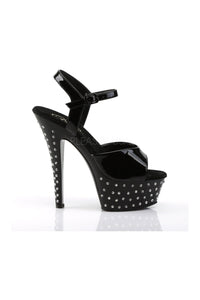 Pleaser STARDUST-609 Platform Sandal in Black Patent
