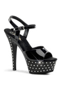 STARDUST-609 Platform Sandal  | Black Patent