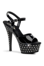 STARDUST-609 Platform Sandal  | Black Patent