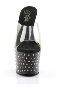 Pleaser STARDUST-701 Platform Slide in Black Vinyl