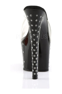 Pleaser STARDUST-701 Platform Slide in Black Vinyl