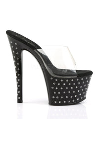 Pleaser STARDUST-701 Platform Slide in Black Vinyl
