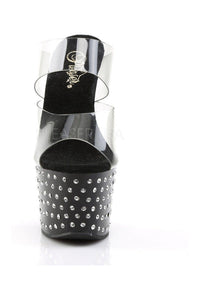 Pleaser STARDUST-702 Platform Slide in Black Vinyl