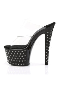 Pleaser STARDUST-702 Platform Slide in Black Vinyl