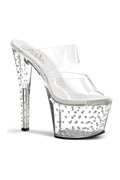STARDUST-702 Platform Slide  | Clear Vinyl