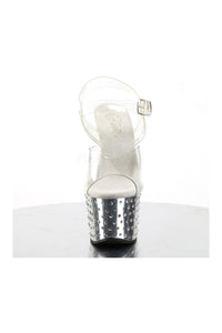 Pleaser STARDUST-708 Platform Sandal in Clear Vinyl