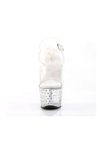 Pleaser STARDUST-708 Platform Sandal in Clear Vinyl