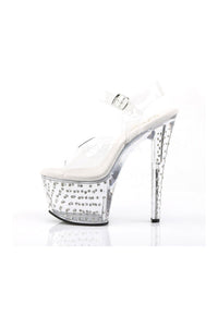 Pleaser STARDUST-708 Platform Sandal in Clear Vinyl