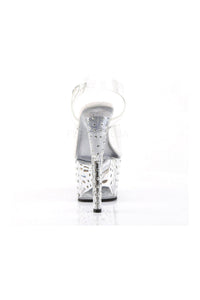 Pleaser STARDUST-708 Platform Sandal in Clear Vinyl
