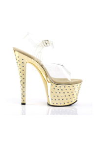 Pleaser STARDUST-708 Platform Sandal in Clear Vinyl
