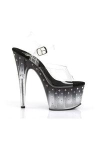 Pleaser STARDUST-708T Platform Sandal in Black Vinyl