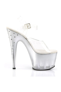Pleaser STARDUST-708T Platform Sandal in Clear Vinyl