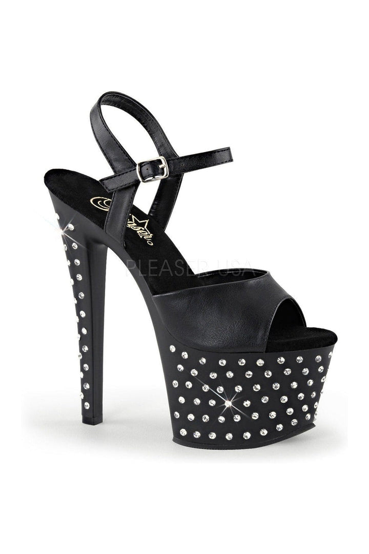 Pleaser Black Sandals Platform Stripper Shoes | Buy at Sexyshoes.com