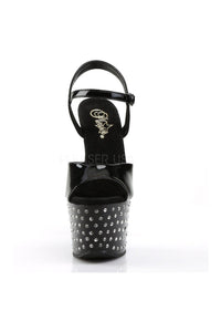 Pleaser STARDUST-709 Platform Sandal in Black Patent