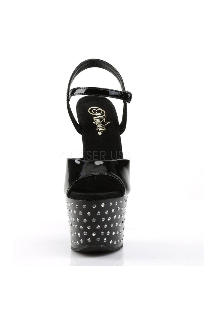STARDUST-709 Platform Sandal  | Black Patent