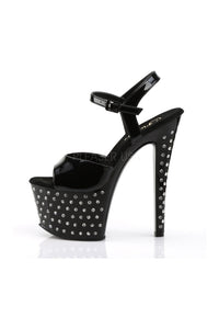 Pleaser STARDUST-709 Platform Sandal in Black Patent