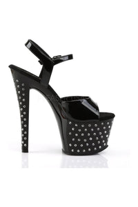 Pleaser STARDUST-709 Platform Sandal in Black Patent