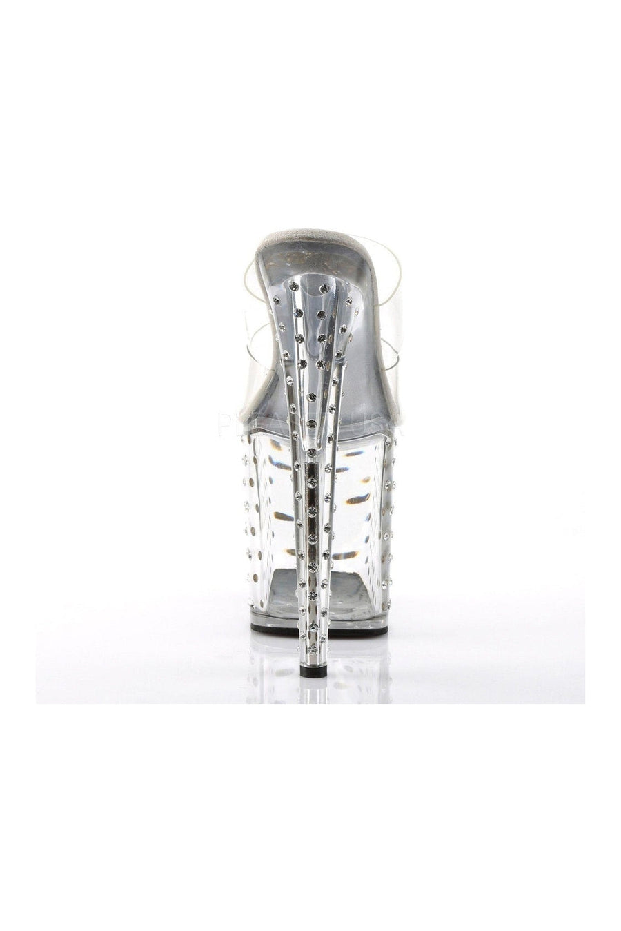 Pleaser STARDUST-802 Platform Slide in Clear Vinyl