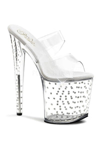 Pleaser STARDUST-802 Platform Slide in Clear Vinyl from SexyShoes.com