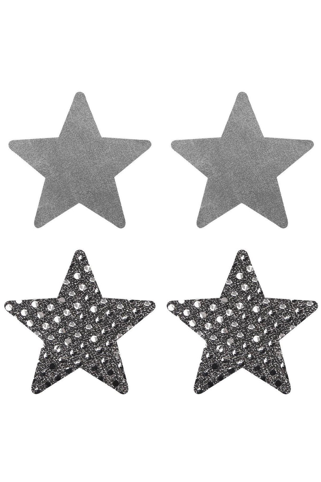 Stars Pasties Set-Pasties-Peekaboo Pasties-Black-O/S-SEXYSHOES.COM