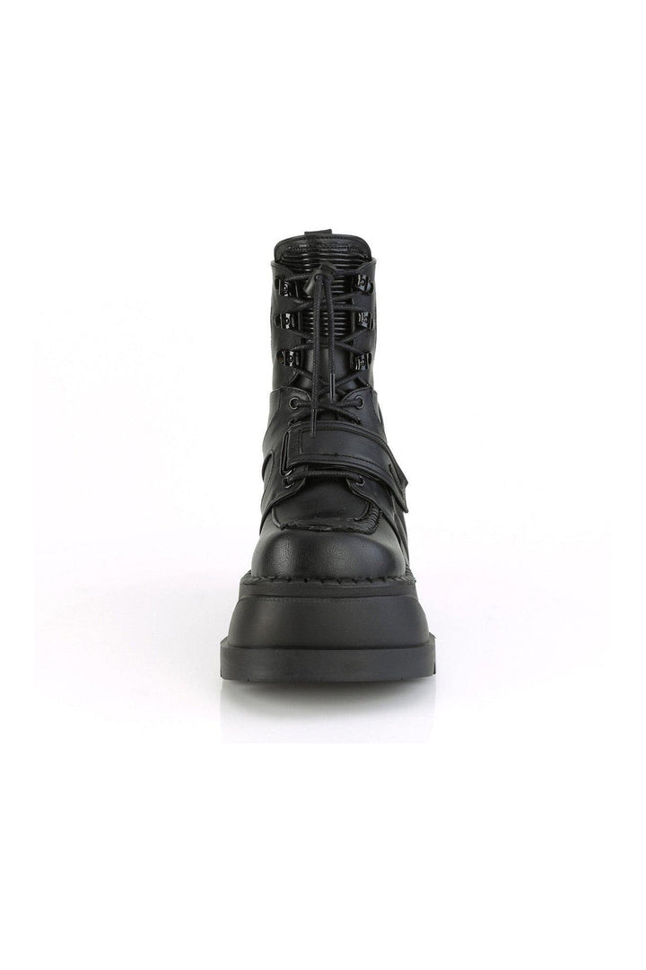 STOMP-13 Ankle Boot | Black Faux Leather