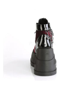 Demonia STOMP-18  Platform Boot in Black Faux Leather