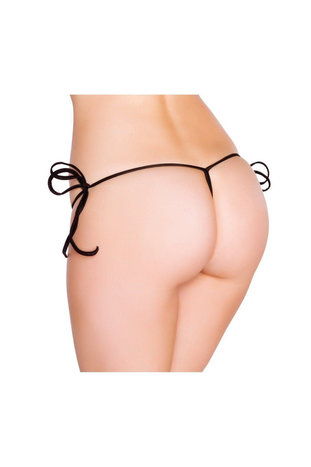 Black-Dancewear Separates-String Back Tie Side Bottom-Roma Dancewear-SEXYSHOES.COM