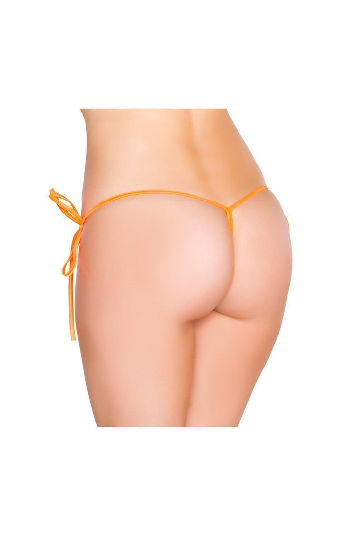 Orange-Dancewear Separates-String Back Tie Side Bottom-Roma Dancewear-SEXYSHOES.COM