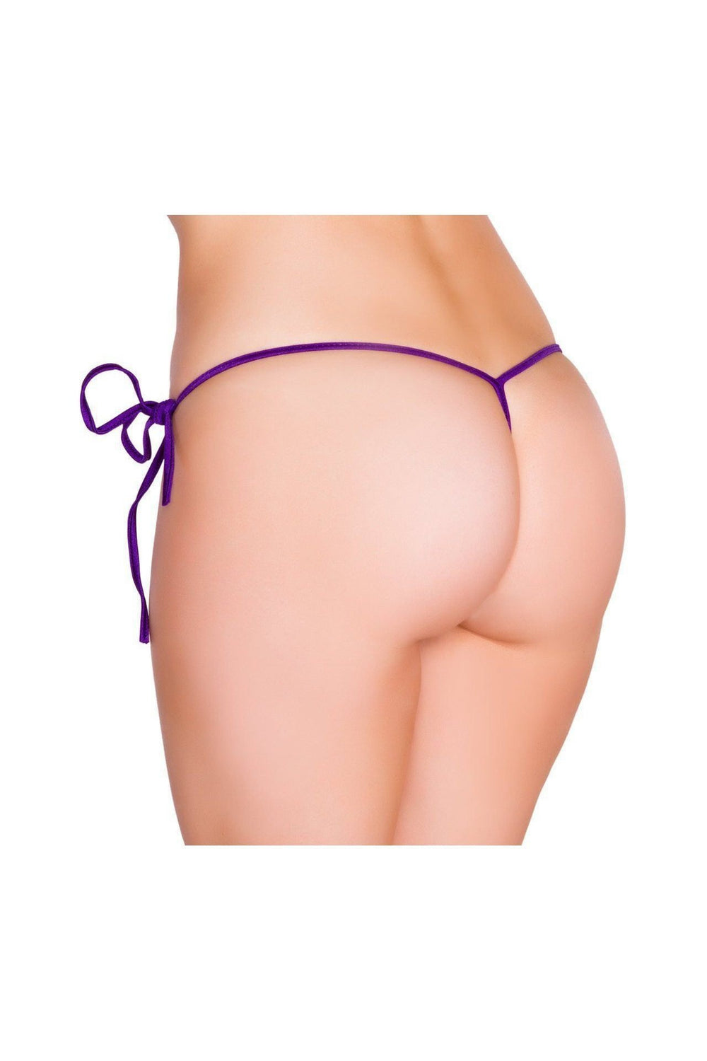 Purple-Dancewear Separates-String Back Tie Side Bottom-Roma Dancewear-SEXYSHOES.COM
