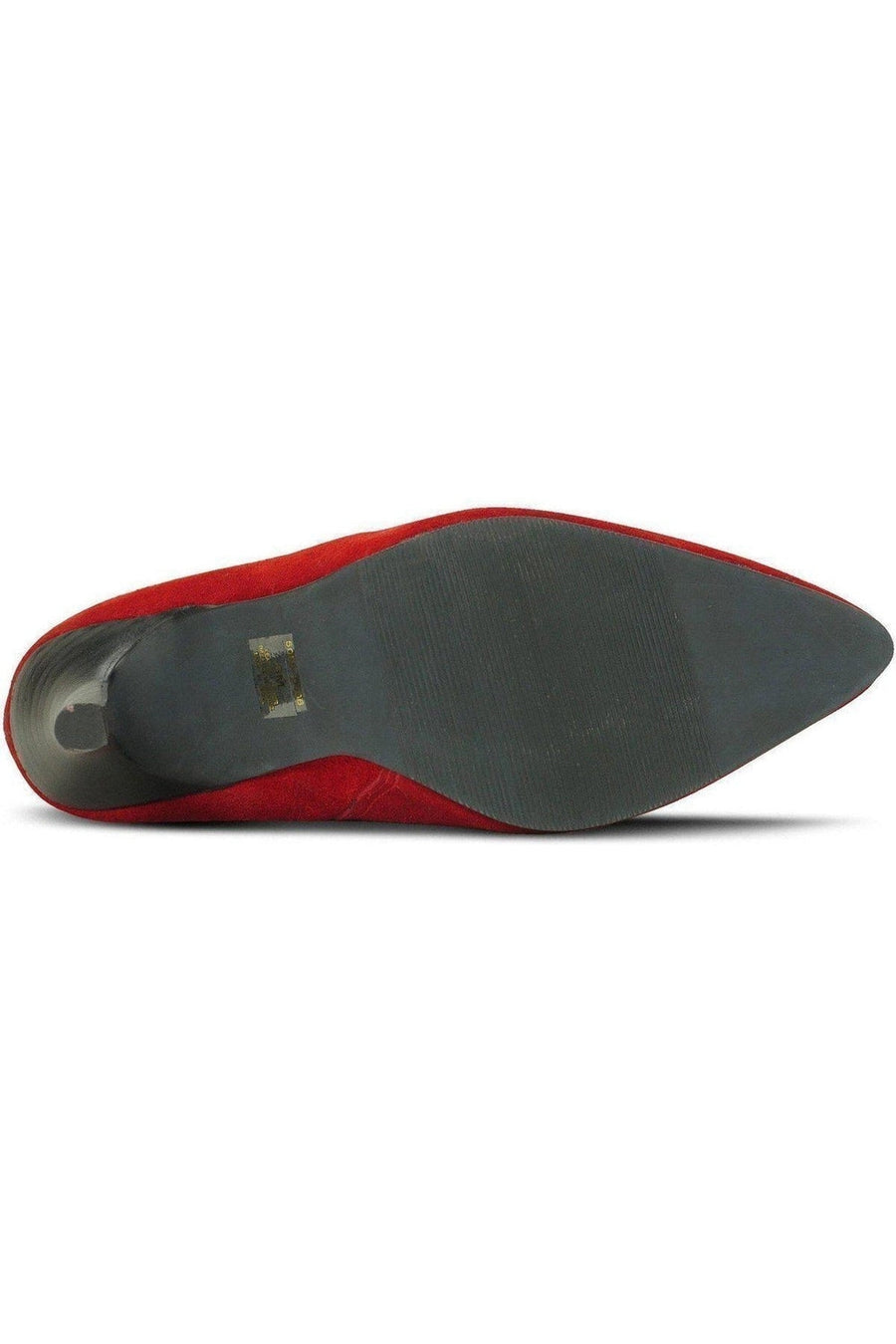 Sexyshoes Brand Suede Boot Stacked Heel Red in Red Genuine Leather
