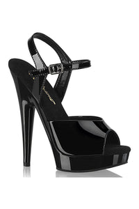 Fabulicious SULTRY-609 Sandal in Black Patent from SexyShoes.com
