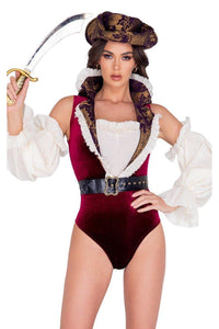Roma Costumes Sultry Pirates Costume in Red 