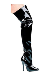 Ellie Shoes SUSIE Thigh Boot in Black Patent from SexyShoes.com