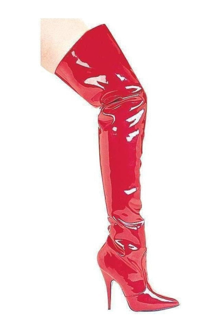 Ellie Shoes SUSIE Thigh Boot in Red Patent from SexyShoes.com
