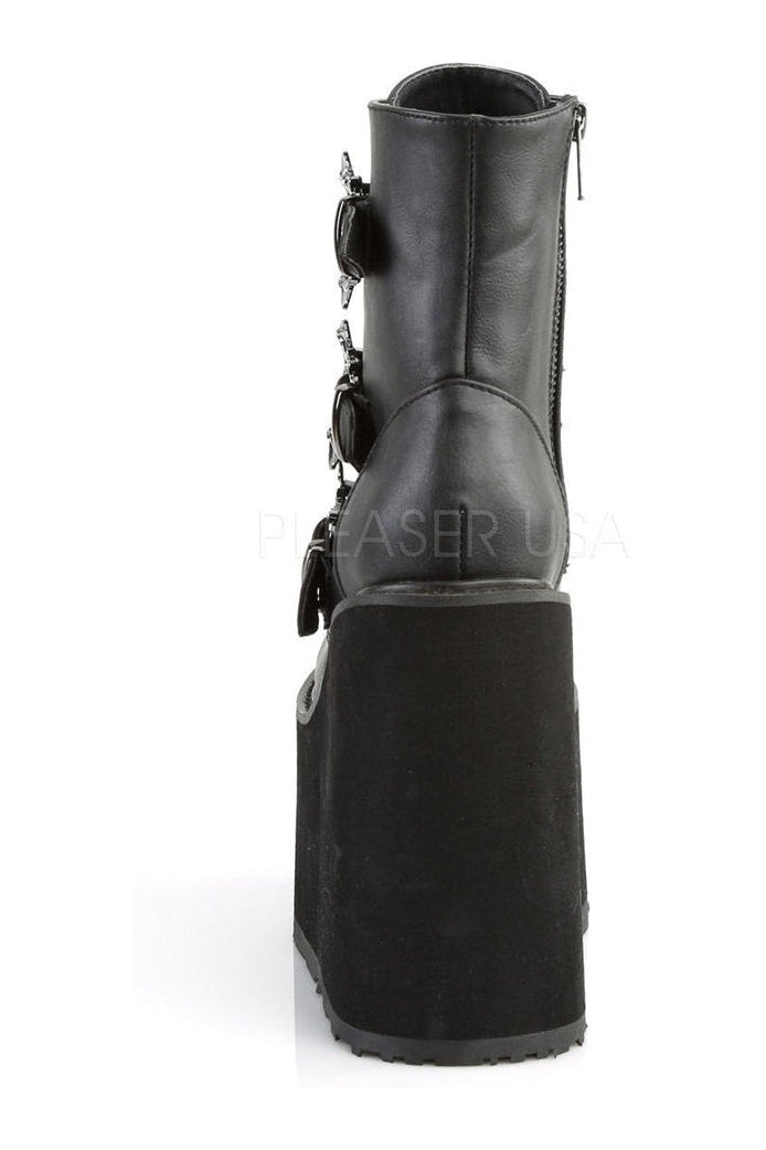 Demonia SWING-103  Wedge in Black Faux Leather