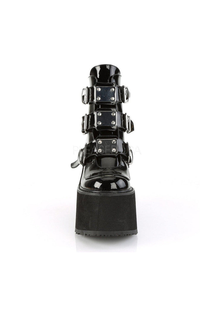SWING-105 Demonia Platform Pump | Black Patent