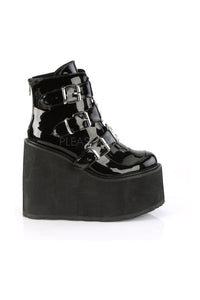 Demonia SWING-105  Platform Pump in Black Patent