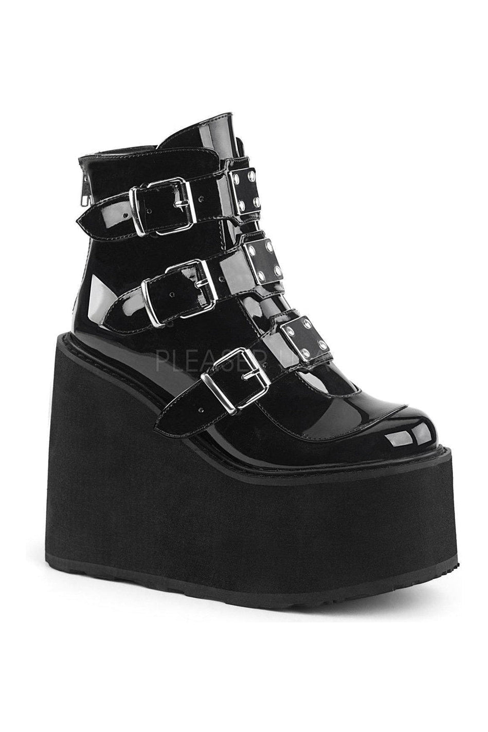 Demonia SWING-105  Platform Pump in Black Patent from SexyShoes.com