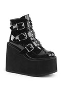SWING-105 Demonia Platform Pump | Black Patent