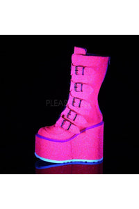 Demonia SWING-230G  Knee Boot in Pink Glitter
