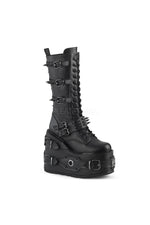 SWING-327 Demonia Ankle Boot | Black Faux Leather