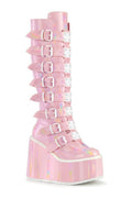 SWING-815 Knee Boot | Hologram Faux Leather