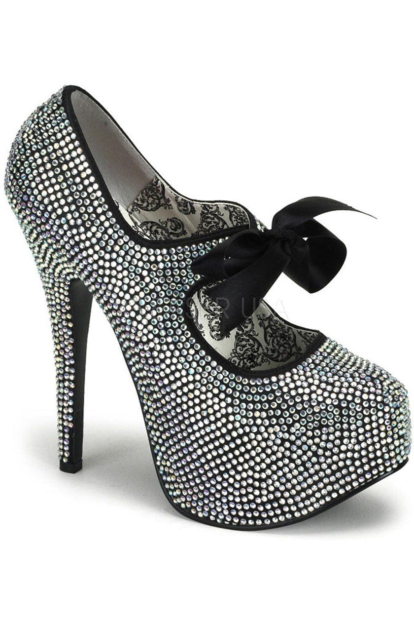 Bordello TEEZE-04R Pump in Iridescent Rhinestones from SexyShoes.com