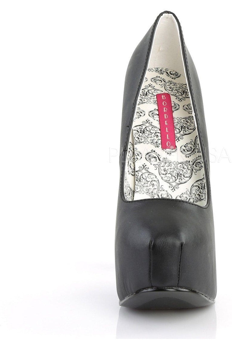 Bordello TEEZE-06 Pump in Black Faux Leather