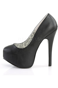 Bordello TEEZE-06 Pump in Black Faux Leather